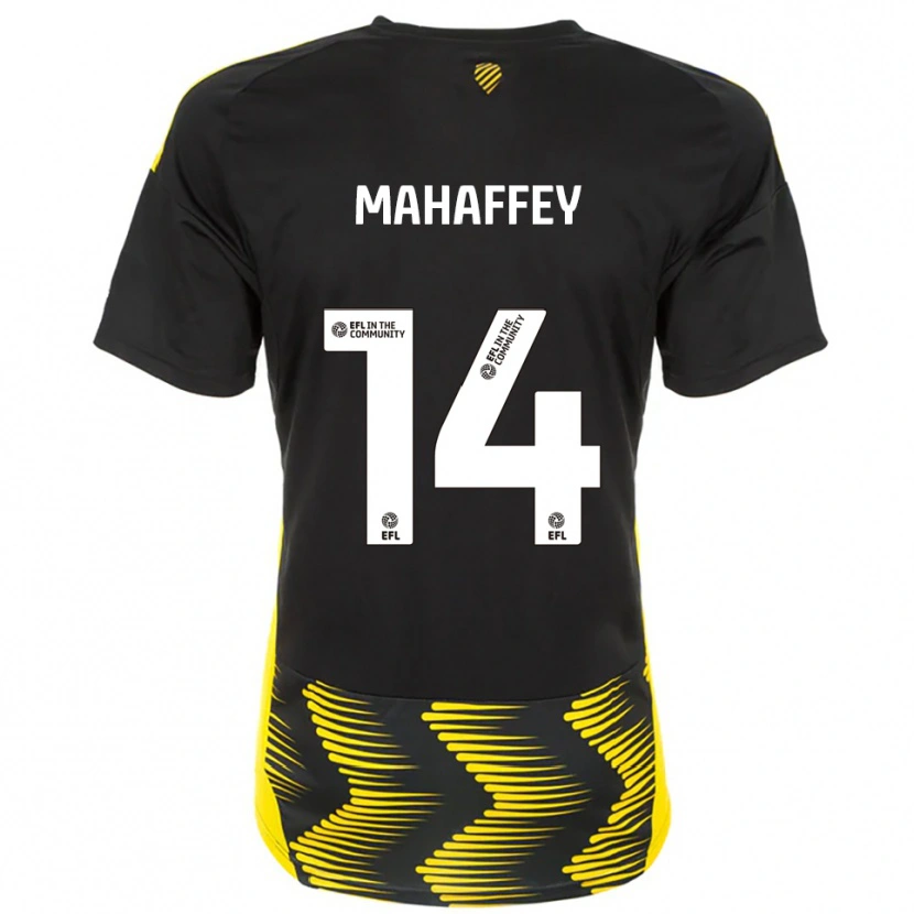 Danxen Damen Caitlin Mahaffey #14 Schwarz Gelb Auswärtstrikot Trikot 2025/26 T-Shirt Schweiz