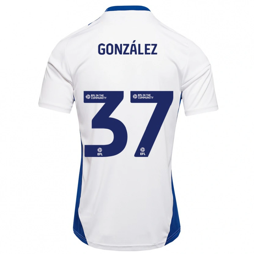 Danxen Damen Dani González #37 Weiß Blau Auswärtstrikot Trikot 2025/26 T-Shirt Schweiz
