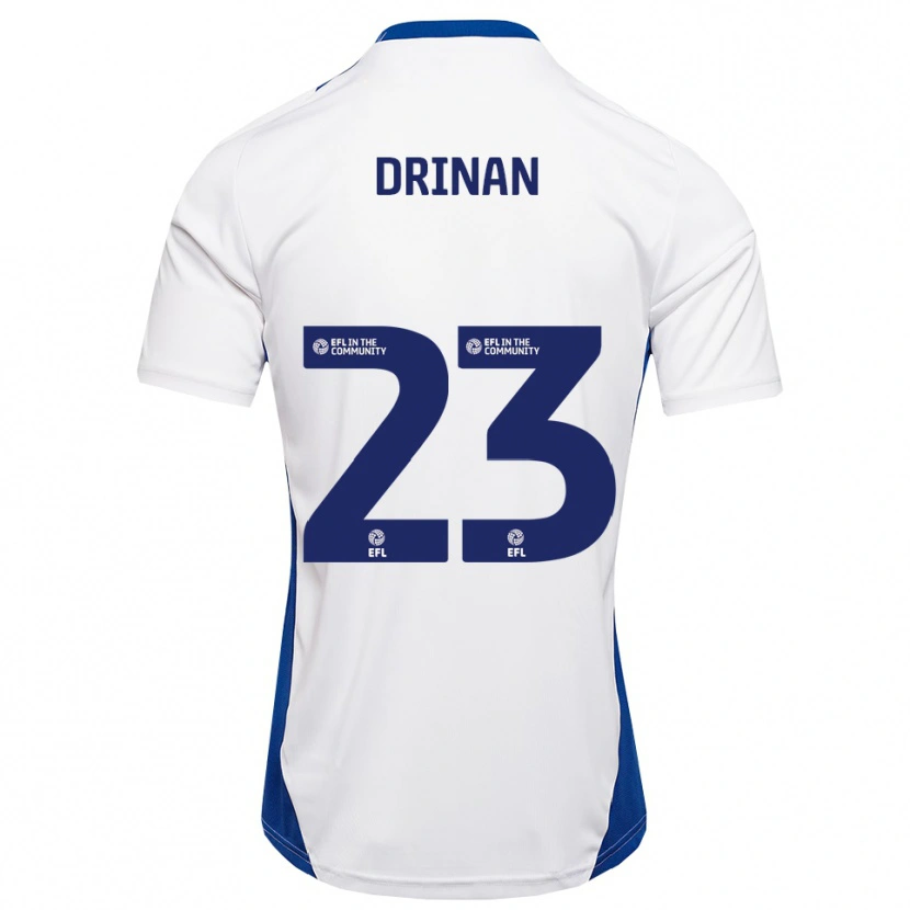 Danxen Damen Aaron Drinan #23 Weiß Blau Auswärtstrikot Trikot 2025/26 T-Shirt Schweiz
