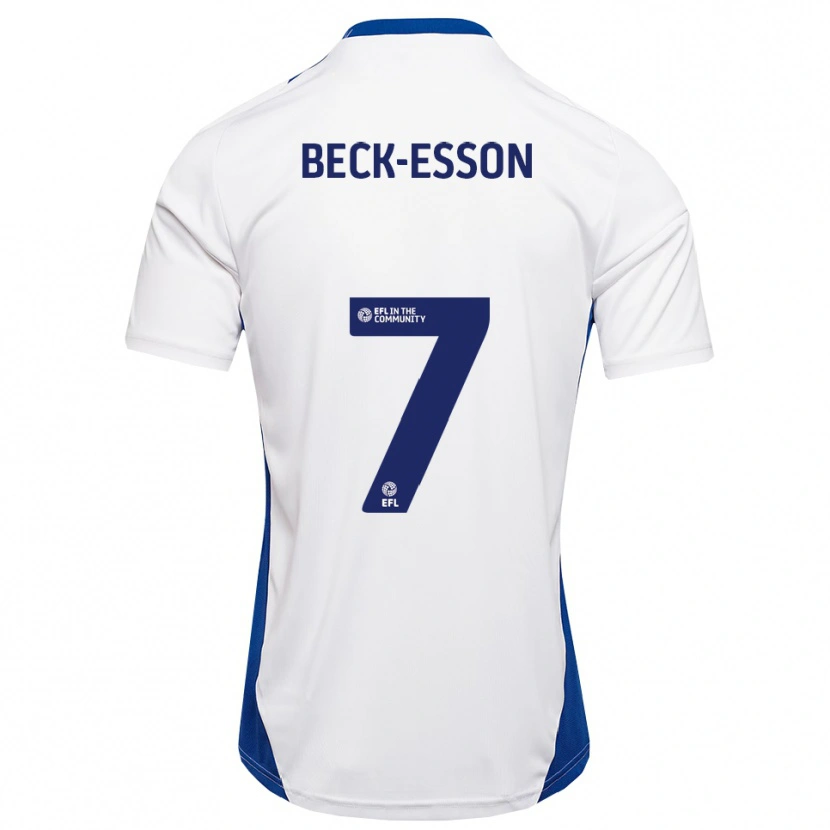 Danxen Damen Holly Beck-Esson #7 Weiß Blau Auswärtstrikot Trikot 2025/26 T-Shirt Schweiz