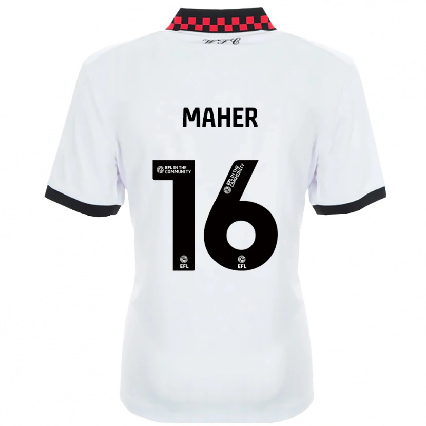 Danxen Damen Ronan Maher #16 Weiß Schwarz Auswärtstrikot Trikot 2025/26 T-Shirt Schweiz