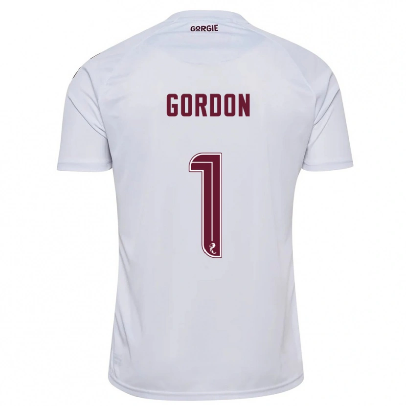 Danxen Damen Craig Gordon #1 Weiß Burgunderrot Auswärtstrikot Trikot 2025/26 T-Shirt Schweiz