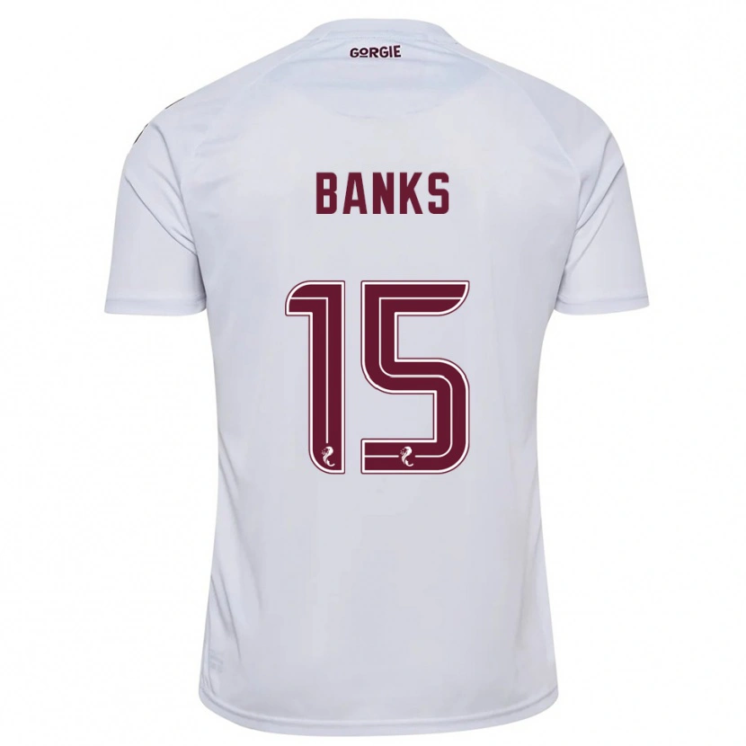 Danxen Damen Euan Banks #15 Weiß Burgunderrot Auswärtstrikot Trikot 2025/26 T-Shirt Schweiz