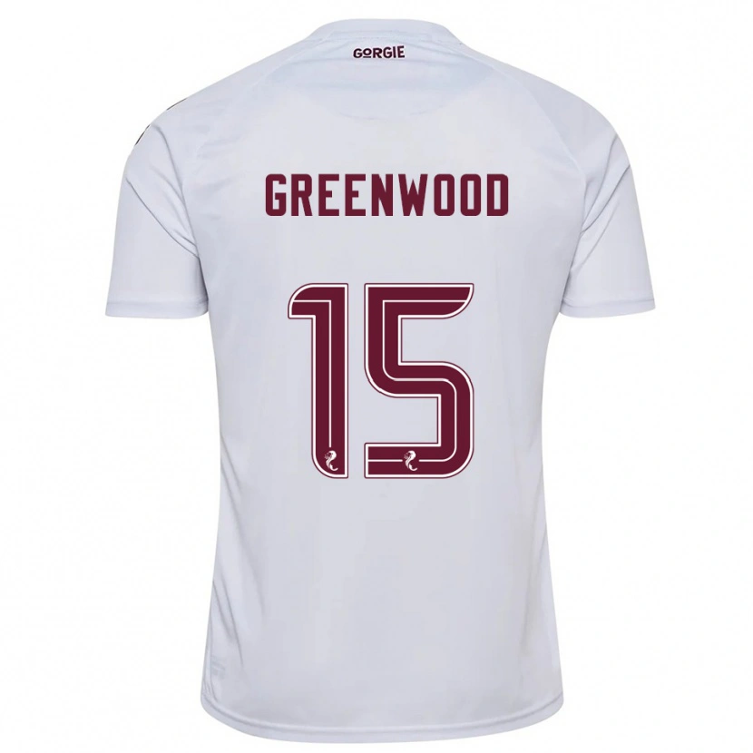 Danxen Damen Brodie Greenwood #15 Weiß Burgunderrot Auswärtstrikot Trikot 2025/26 T-Shirt Schweiz