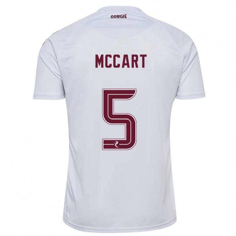 Danxen Damen Jamie Mccart #5 Weiß Burgunderrot Auswärtstrikot Trikot 2025/26 T-Shirt Schweiz
