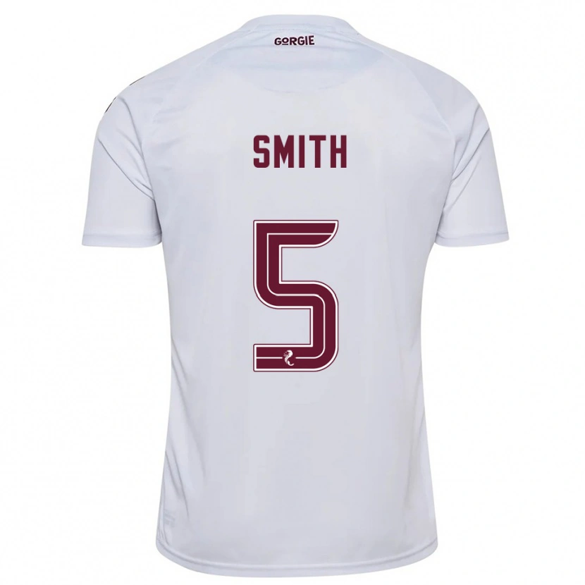 Danxen Damen Lucas Smith #5 Weiß Burgunderrot Auswärtstrikot Trikot 2025/26 T-Shirt Schweiz