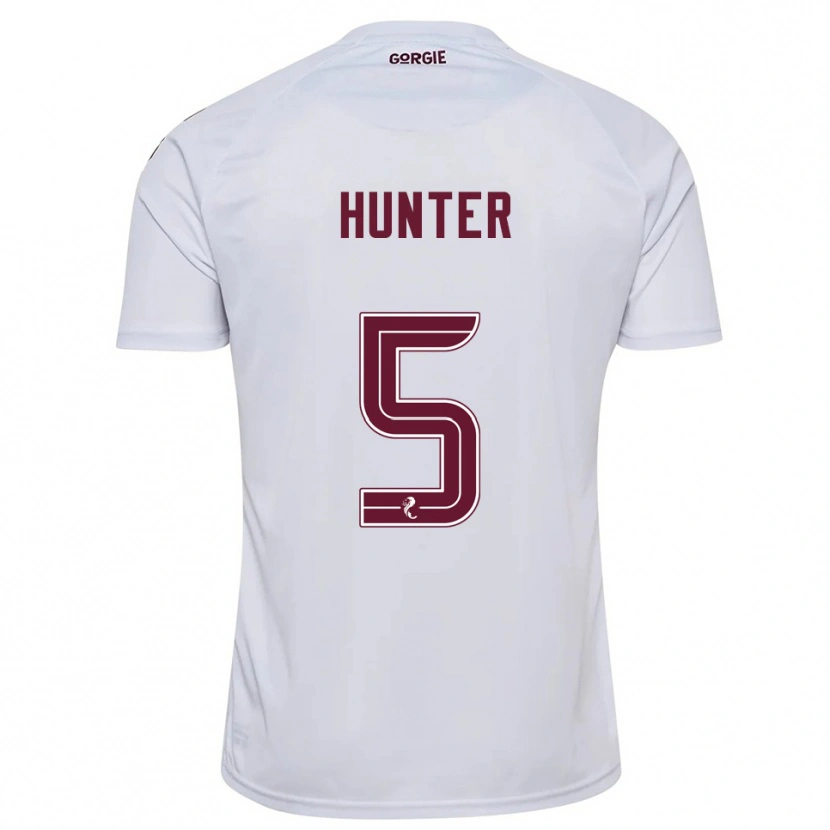 Danxen Damen Georgia Hunter #5 Weiß Burgunderrot Auswärtstrikot Trikot 2025/26 T-Shirt Schweiz