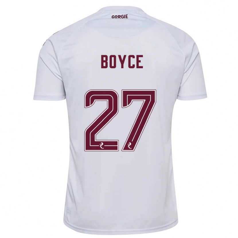 Danxen Damen Liam Boyce #27 Weiß Burgunderrot Auswärtstrikot Trikot 2025/26 T-Shirt Schweiz