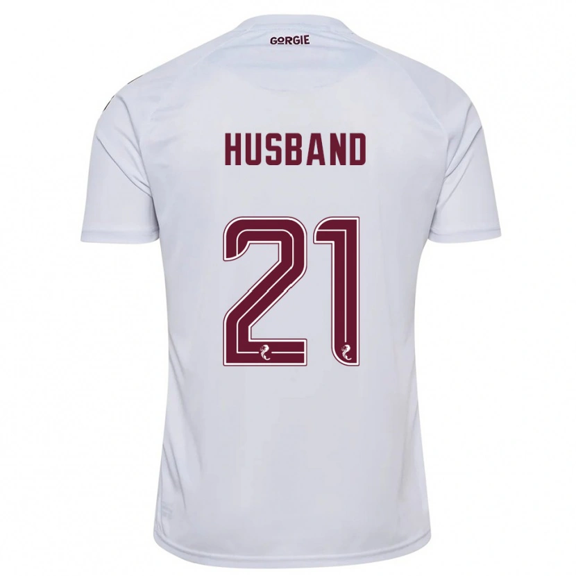 Danxen Damen Erin Husband #21 Weiß Burgunderrot Auswärtstrikot Trikot 2025/26 T-Shirt Schweiz