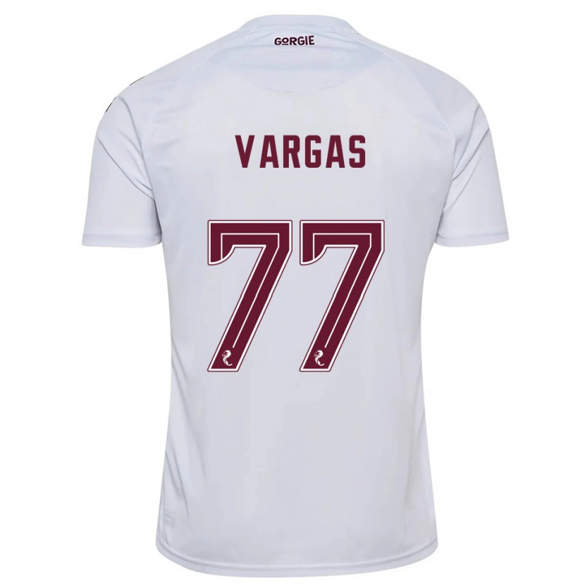 Danxen Damen Kenneth Vargas #77 Weiß Burgunderrot Auswärtstrikot Trikot 2025/26 T-Shirt Schweiz