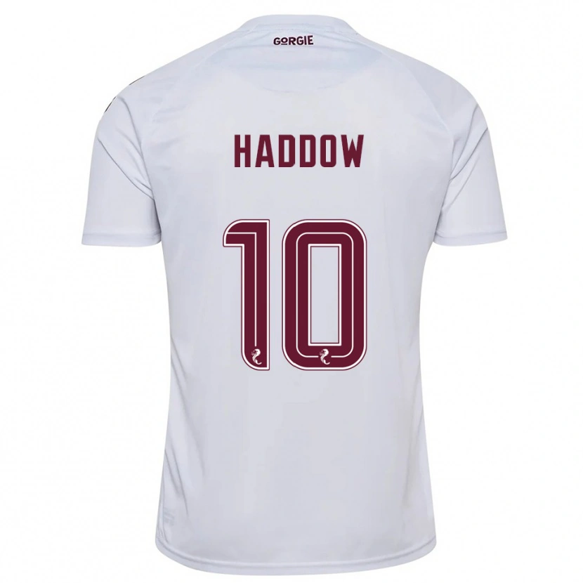 Danxen Damen Aiden Haddow #10 Weiß Burgunderrot Auswärtstrikot Trikot 2025/26 T-Shirt Schweiz