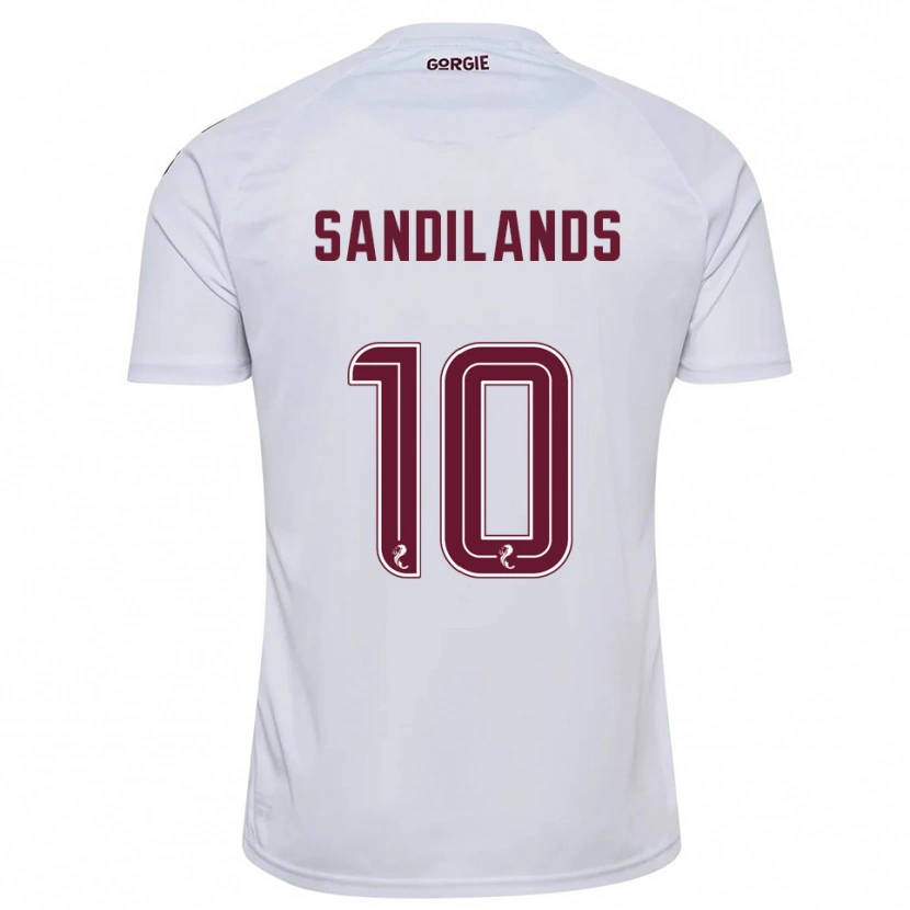 Danxen Damen Callum Sandilands #10 Weiß Burgunderrot Auswärtstrikot Trikot 2025/26 T-Shirt Schweiz