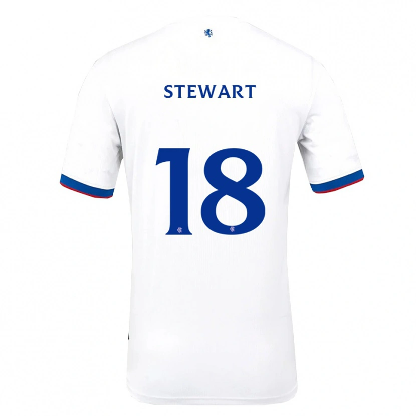 Danxen Damen Lewis Stewart #18 Weiß Rot Blau Auswärtstrikot Trikot 2025/26 T-Shirt Schweiz