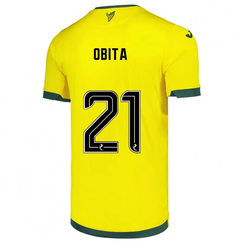 Danxen Damen Jordan Obita #21 Gelb Grün Auswärtstrikot Trikot 2025/26 T-Shirt Schweiz