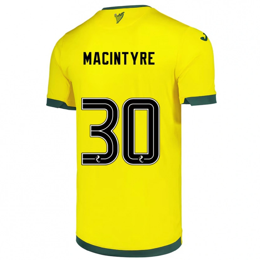 Danxen Damen Jacob Macintyre #30 Gelb Grün Auswärtstrikot Trikot 2025/26 T-Shirt Schweiz