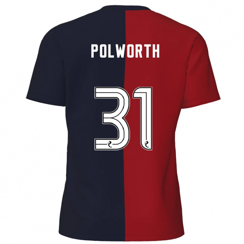 Danxen Damen Liam Polworth #31 Rot Marine Auswärtstrikot Trikot 2025/26 T-Shirt Schweiz