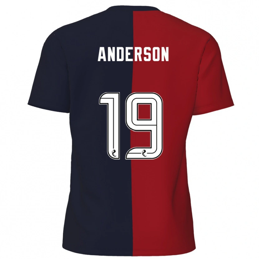 Danxen Damen Bruce Anderson #19 Rot Marine Auswärtstrikot Trikot 2025/26 T-Shirt Schweiz