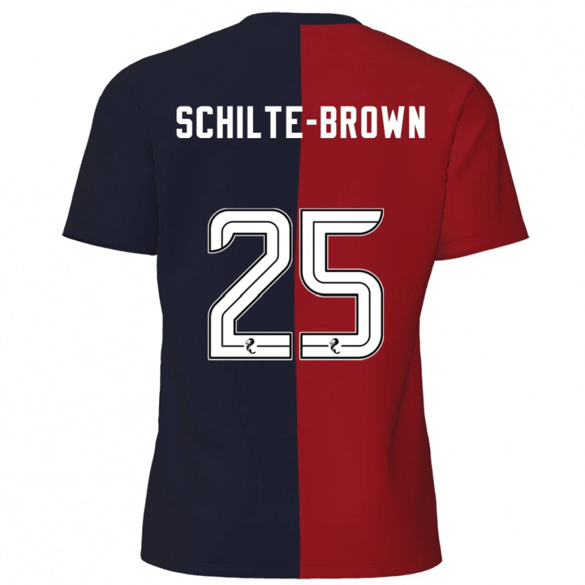 Danxen Damen Ethan Schilte-Brown #25 Rot Marine Auswärtstrikot Trikot 2025/26 T-Shirt Schweiz