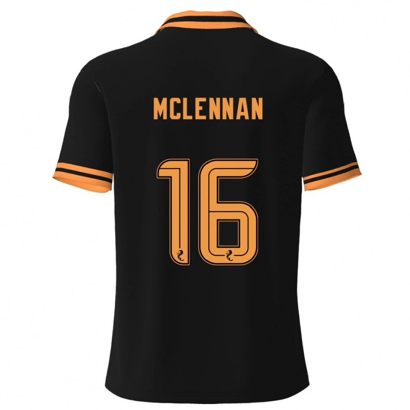 Danxen Damen Connor Mclennan #16 Schwarz Gelb Auswärtstrikot Trikot 2025/26 T-Shirt Schweiz