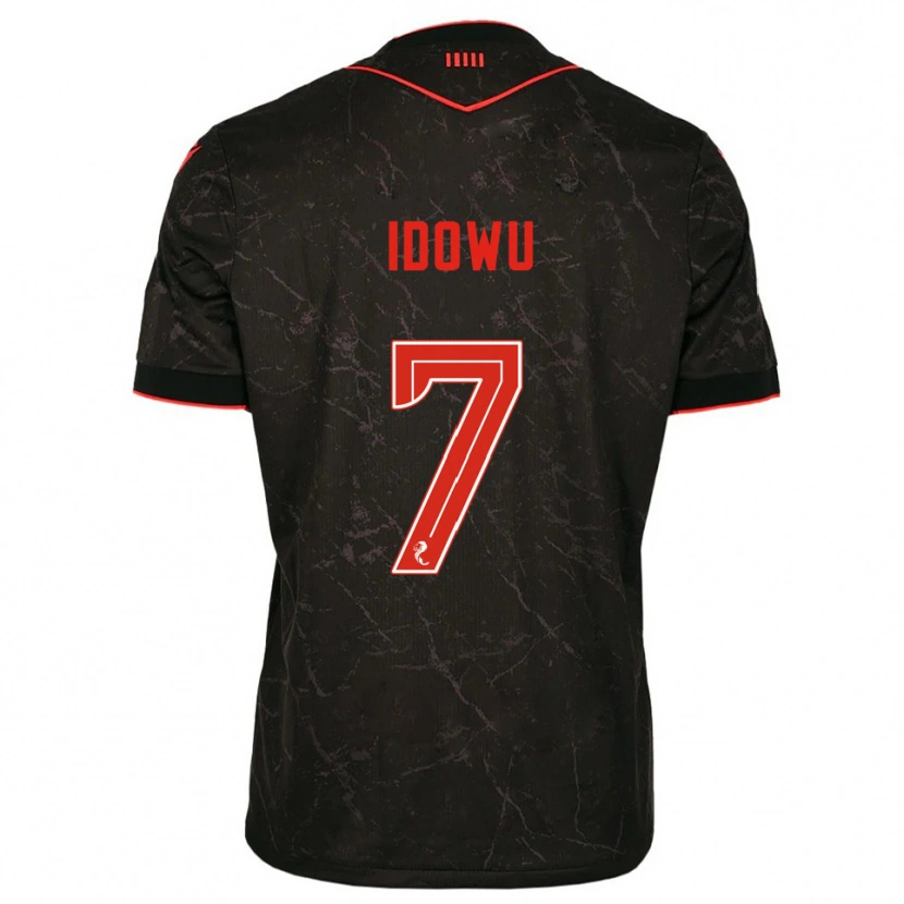 Danxen Damen Roland Idowu #7 Schwarz Rot Auswärtstrikot Trikot 2025/26 T-Shirt Schweiz