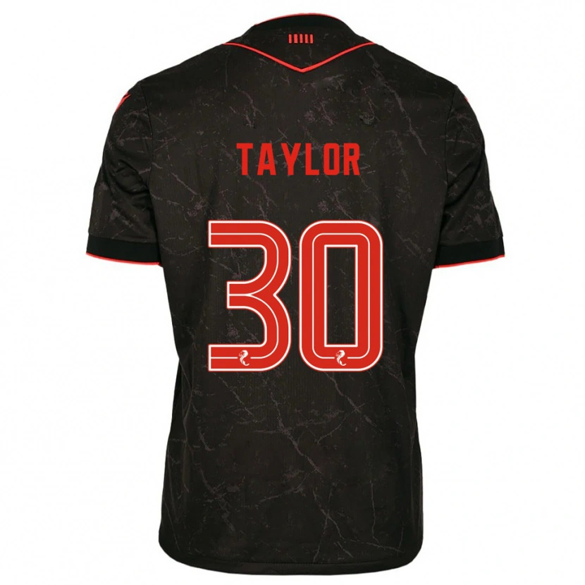 Danxen Damen Fraser Taylor #30 Schwarz Rot Auswärtstrikot Trikot 2025/26 T-Shirt Schweiz