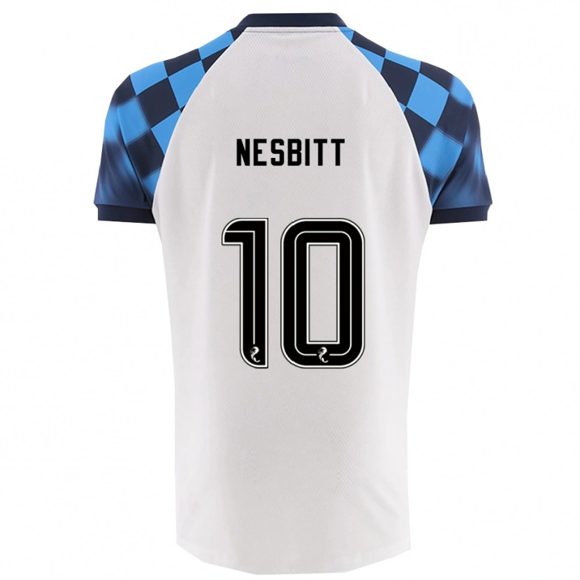 Danxen Damen Aidan Nesbitt #10 Weiß Himmelblau Auswärtstrikot Trikot 2025/26 T-Shirt Schweiz