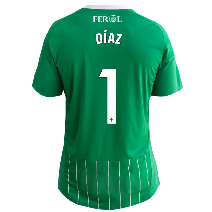 Danxen Kinder Lucas Díaz #1 Grün Weiß Heimtrikot Trikot 2025/26 T-Shirt Schweiz