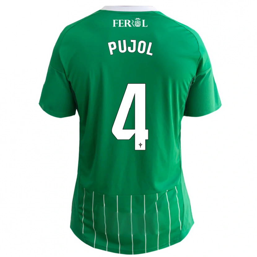Danxen Kinder Edgar Pujol #4 Grün Weiß Heimtrikot Trikot 2025/26 T-Shirt Schweiz