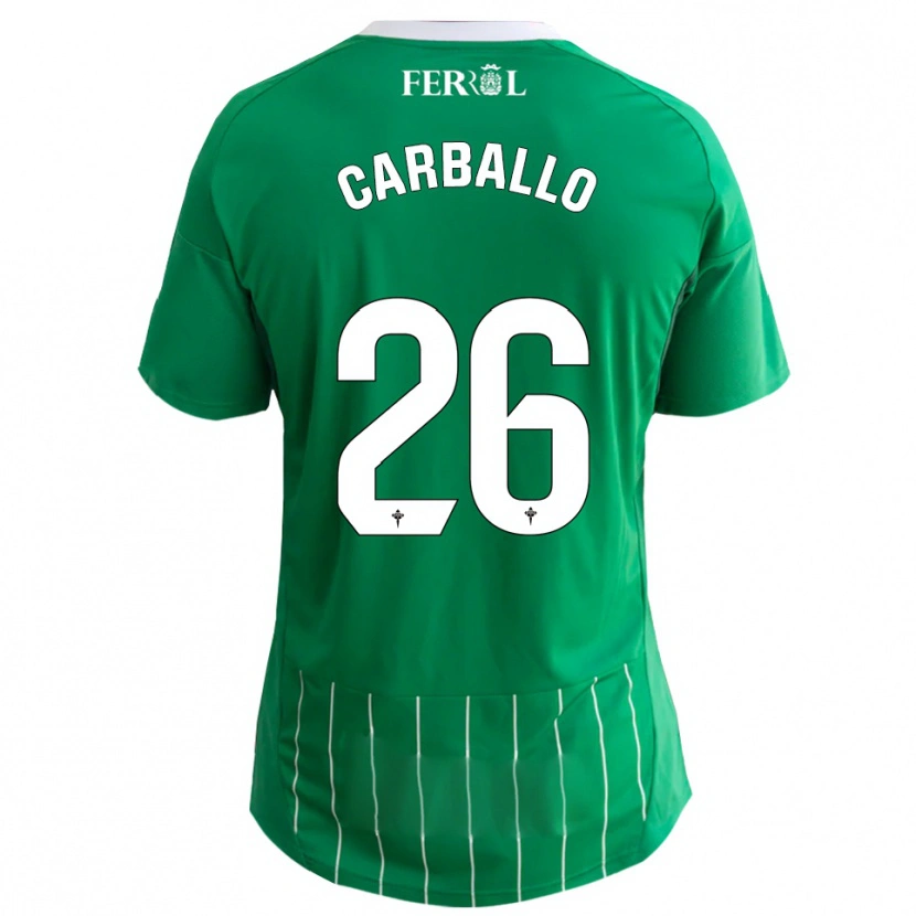 Danxen Kinder David Carballo #26 Grün Weiß Heimtrikot Trikot 2025/26 T-Shirt Schweiz