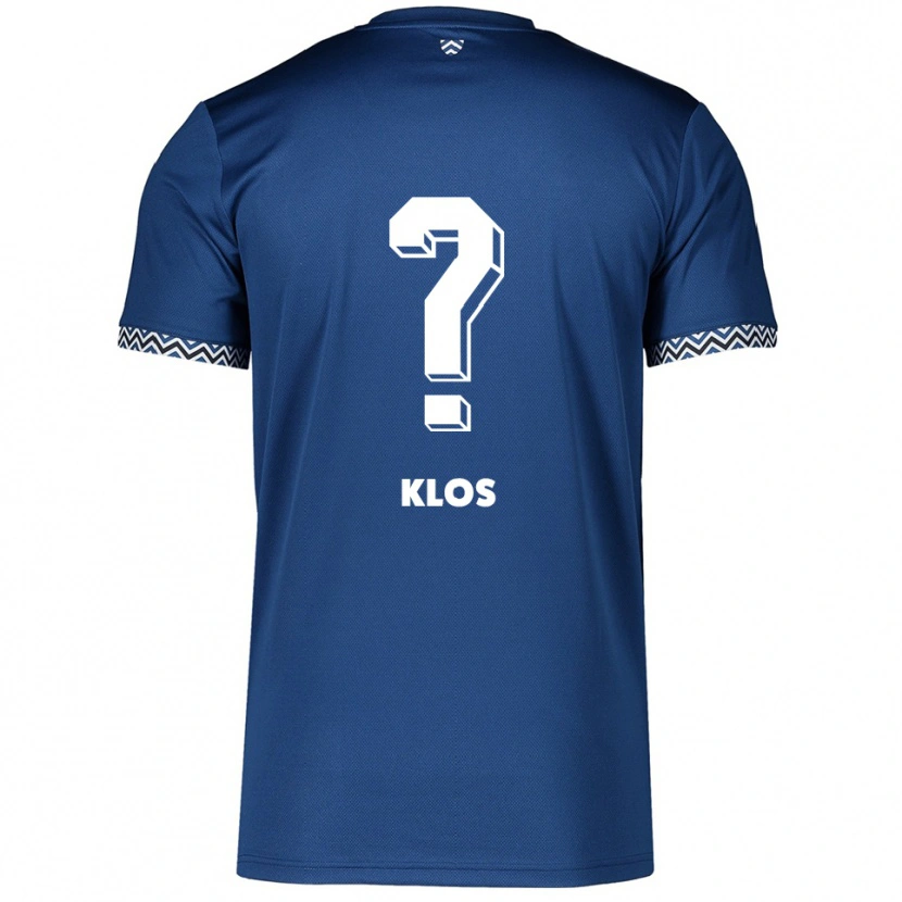 Danxen Kinder Aaron Klos #0 Marineblau Weiß Heimtrikot Trikot 2025/26 T-Shirt Schweiz