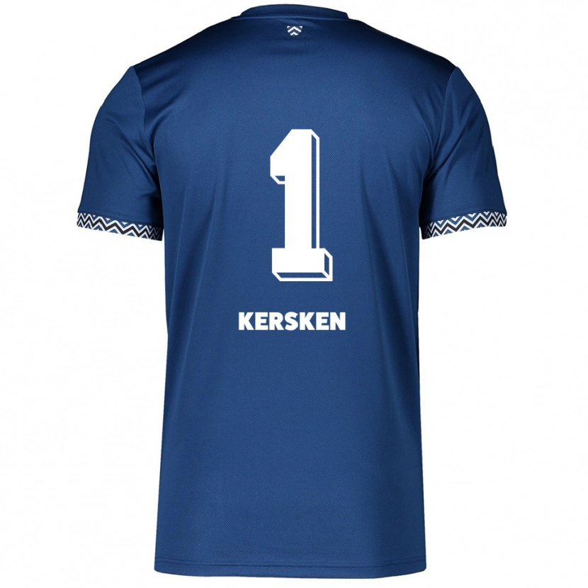 Danxen Kinder Jonas Kersken #1 Marineblau Weiß Heimtrikot Trikot 2025/26 T-Shirt Schweiz