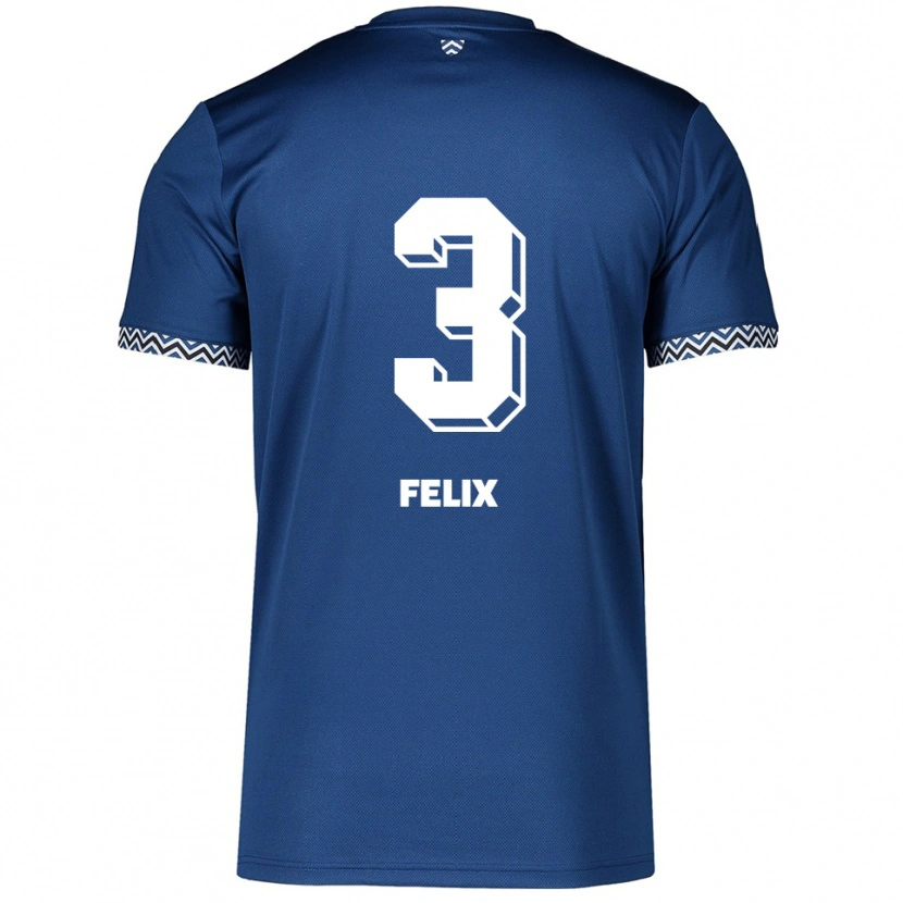 Danxen Kinder Joel Felix #3 Marineblau Weiß Heimtrikot Trikot 2025/26 T-Shirt Schweiz