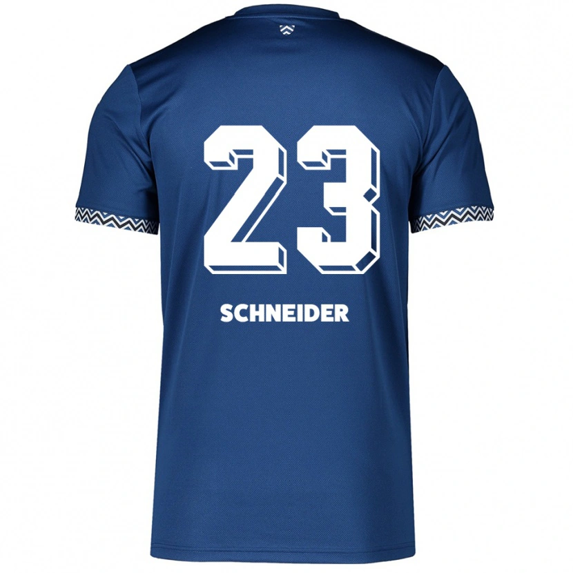 Danxen Kinder Leon Schneider #23 Marineblau Weiß Heimtrikot Trikot 2025/26 T-Shirt Schweiz