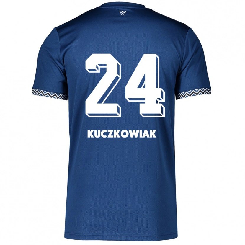 Danxen Kinder Mateusz Kuczkowiak #24 Marineblau Weiß Heimtrikot Trikot 2025/26 T-Shirt Schweiz