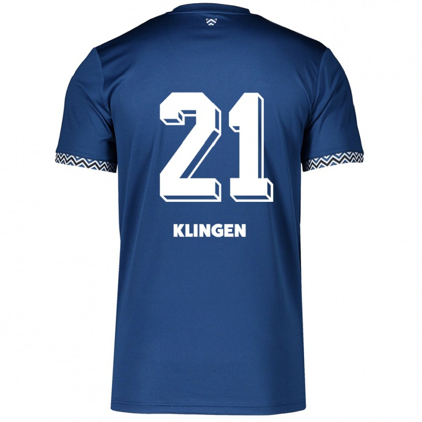 Danxen Kinder Emelie Klingen #21 Marineblau Weiß Heimtrikot Trikot 2025/26 T-Shirt Schweiz