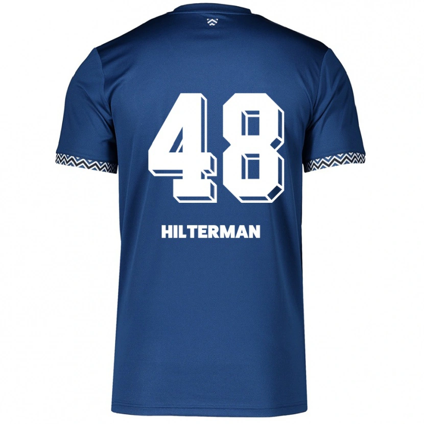 Danxen Kinder Jeredy Hilterman #48 Marineblau Weiß Heimtrikot Trikot 2025/26 T-Shirt Schweiz