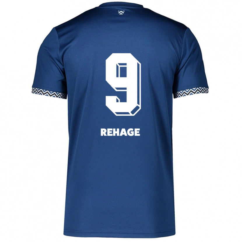 Danxen Kinder Ben Rehage #9 Marineblau Weiß Heimtrikot Trikot 2025/26 T-Shirt Schweiz