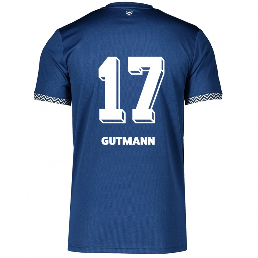 Danxen Kinder Glenn Gutmann #17 Marineblau Weiß Heimtrikot Trikot 2025/26 T-Shirt Schweiz