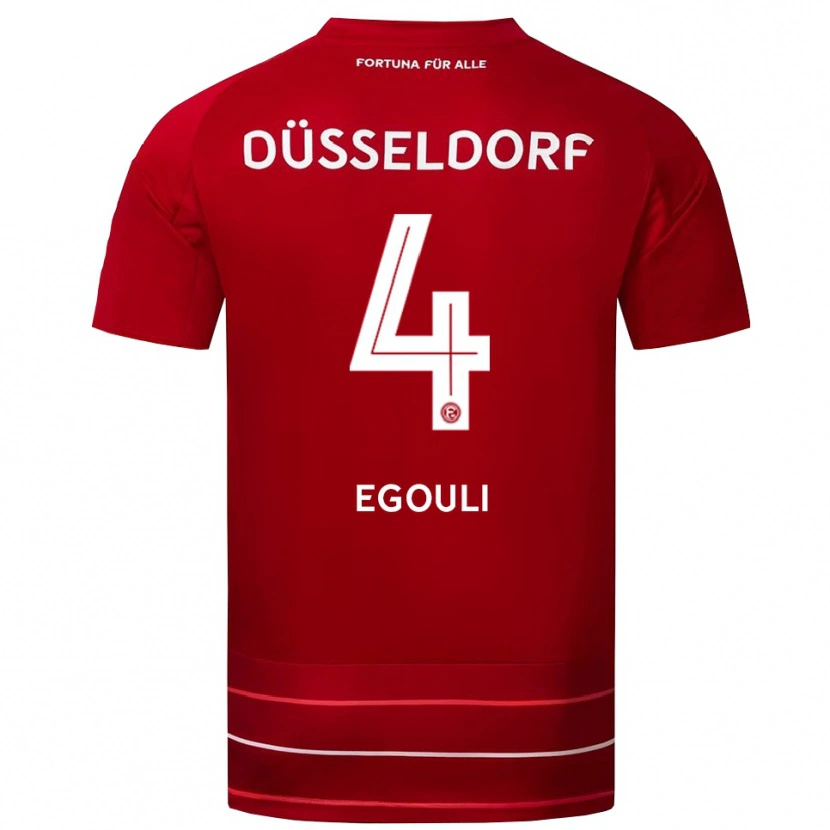 Danxen Kinder Elias Egouli #4 Rot Weiß Heimtrikot Trikot 2025/26 T-Shirt Schweiz
