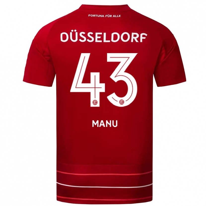 Danxen Kinder King Manu #43 Rot Weiß Heimtrikot Trikot 2025/26 T-Shirt Schweiz