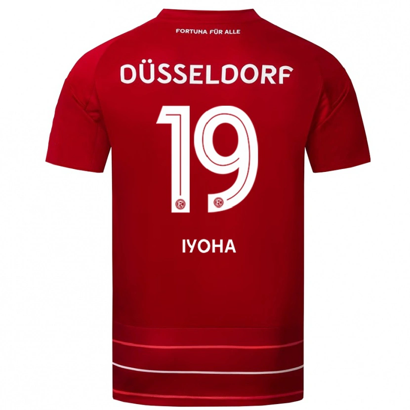Danxen Kinder Emmanuel Iyoha #19 Rot Weiß Heimtrikot Trikot 2025/26 T-Shirt Schweiz