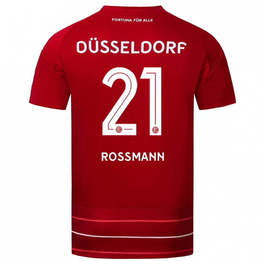 Danxen Kinder Tim Rossmann #21 Rot Weiß Heimtrikot Trikot 2025/26 T-Shirt Schweiz
