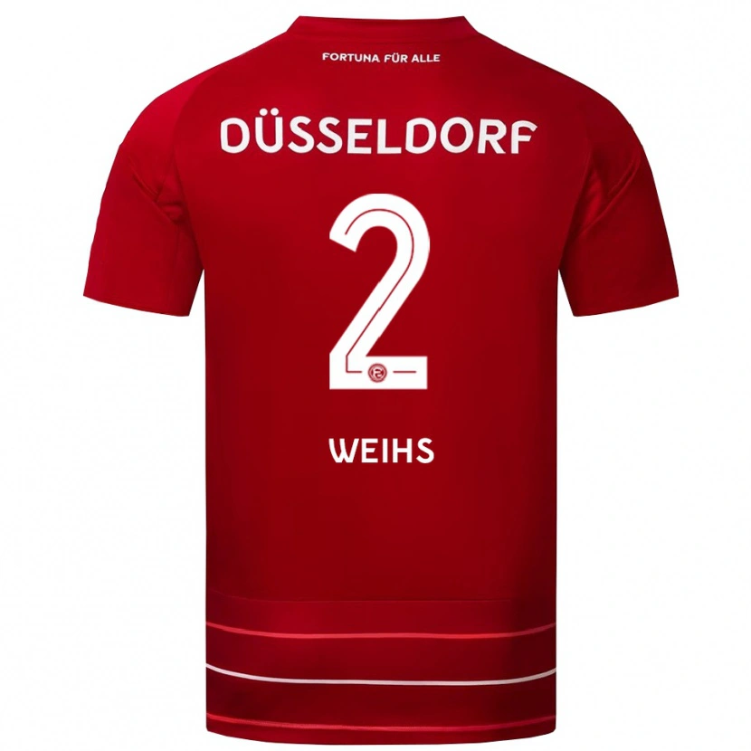 Danxen Kinder Paul Weihs #2 Rot Weiß Heimtrikot Trikot 2025/26 T-Shirt Schweiz