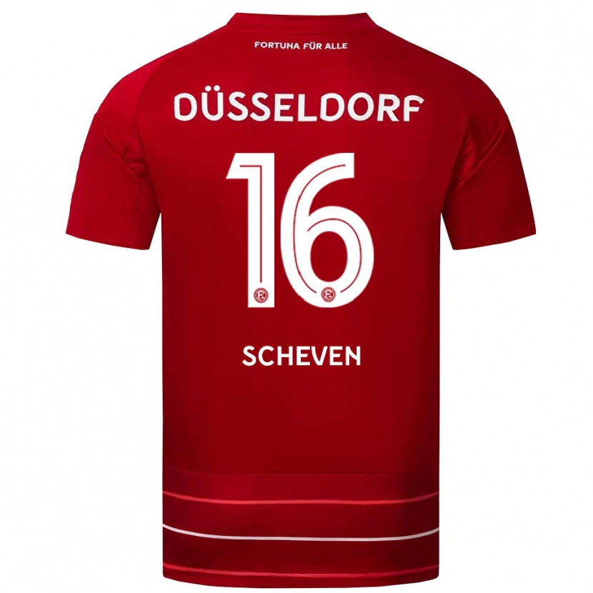 Danxen Kinder Josua Scheven #16 Rot Weiß Heimtrikot Trikot 2025/26 T-Shirt Schweiz