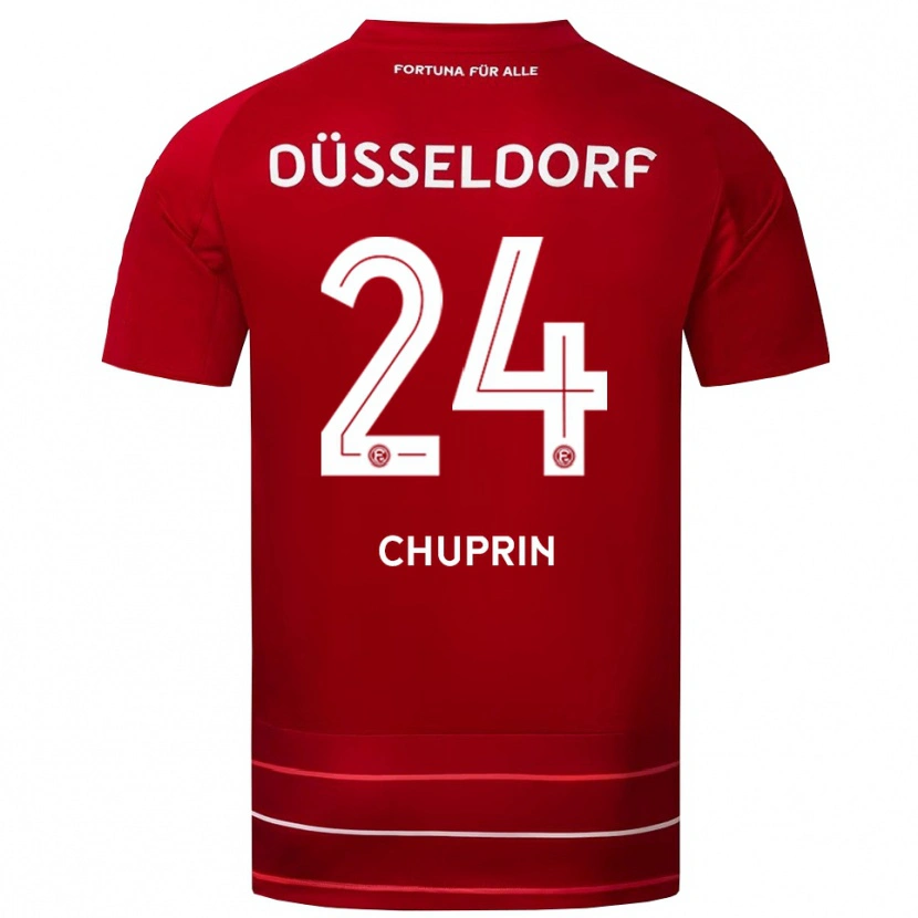 Danxen Kinder Ivan Chuprin #24 Rot Weiß Heimtrikot Trikot 2025/26 T-Shirt Schweiz