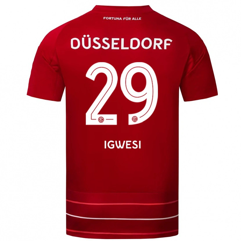 Danxen Kinder Tyrese Igwesi #29 Rot Weiß Heimtrikot Trikot 2025/26 T-Shirt Schweiz