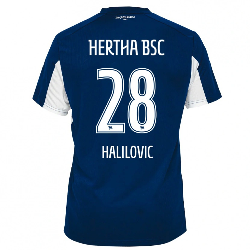 Danxen Kinder Din Halilovic #28 Weiß Blau Heimtrikot Trikot 2025/26 T-Shirt Schweiz
