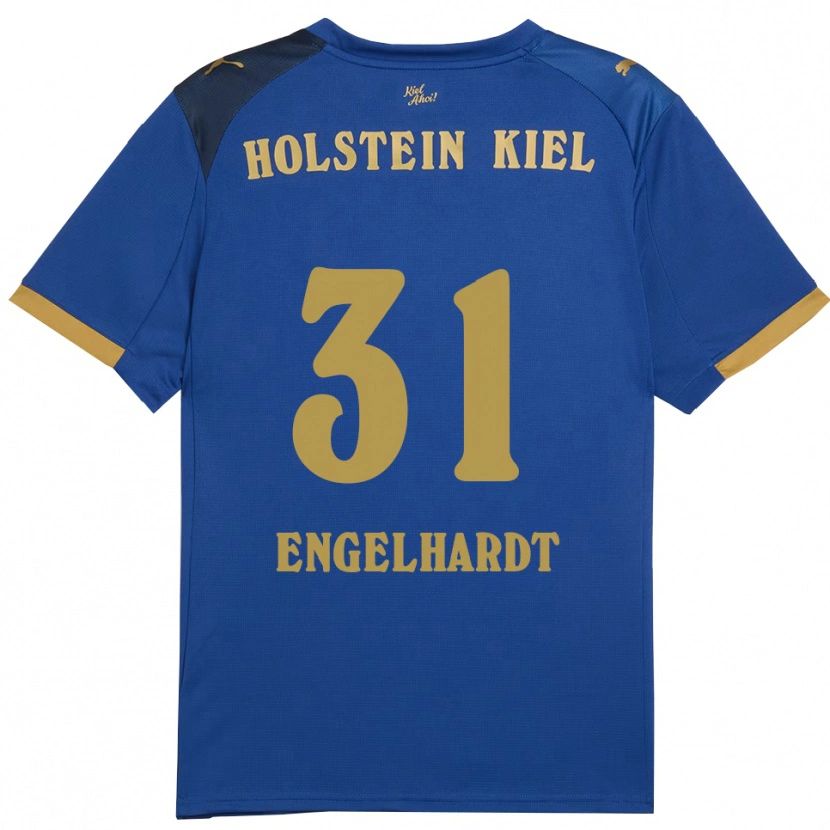 Danxen Kinder Marcel Engelhardt #31 Blau Gold Heimtrikot Trikot 2025/26 T-Shirt Schweiz