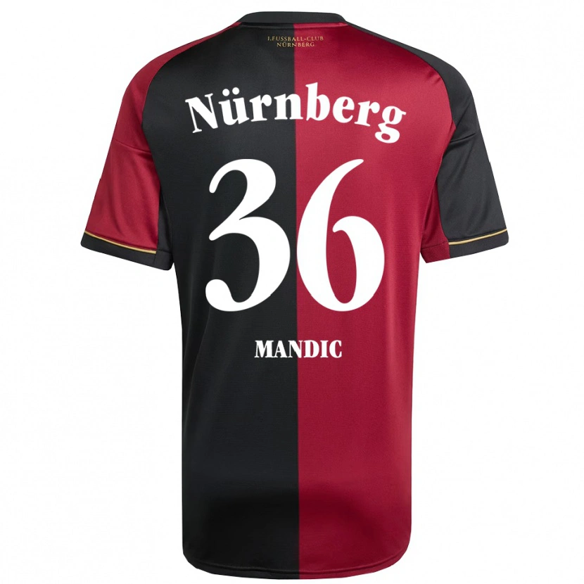 Danxen Kinder Kristian Mandic #36 Burgunder Schwarz Heimtrikot Trikot 2025/26 T-Shirt Schweiz