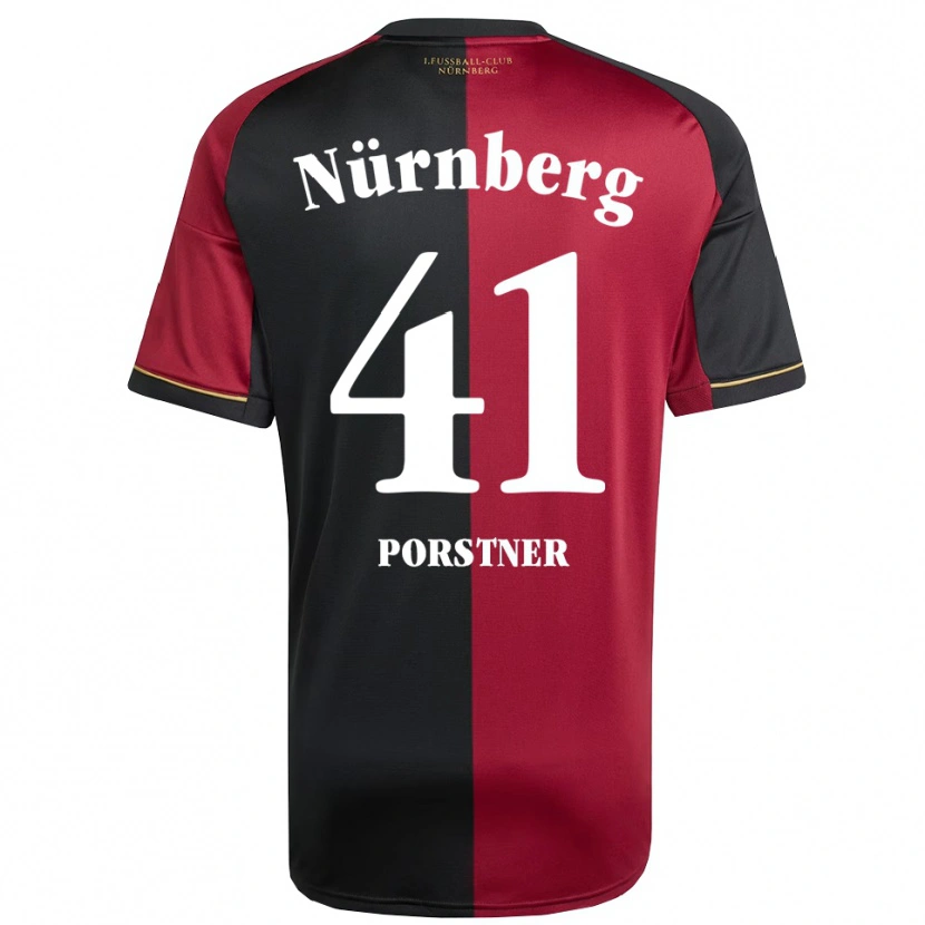 Danxen Kinder Eric Porstner #41 Burgunder Schwarz Heimtrikot Trikot 2025/26 T-Shirt Schweiz